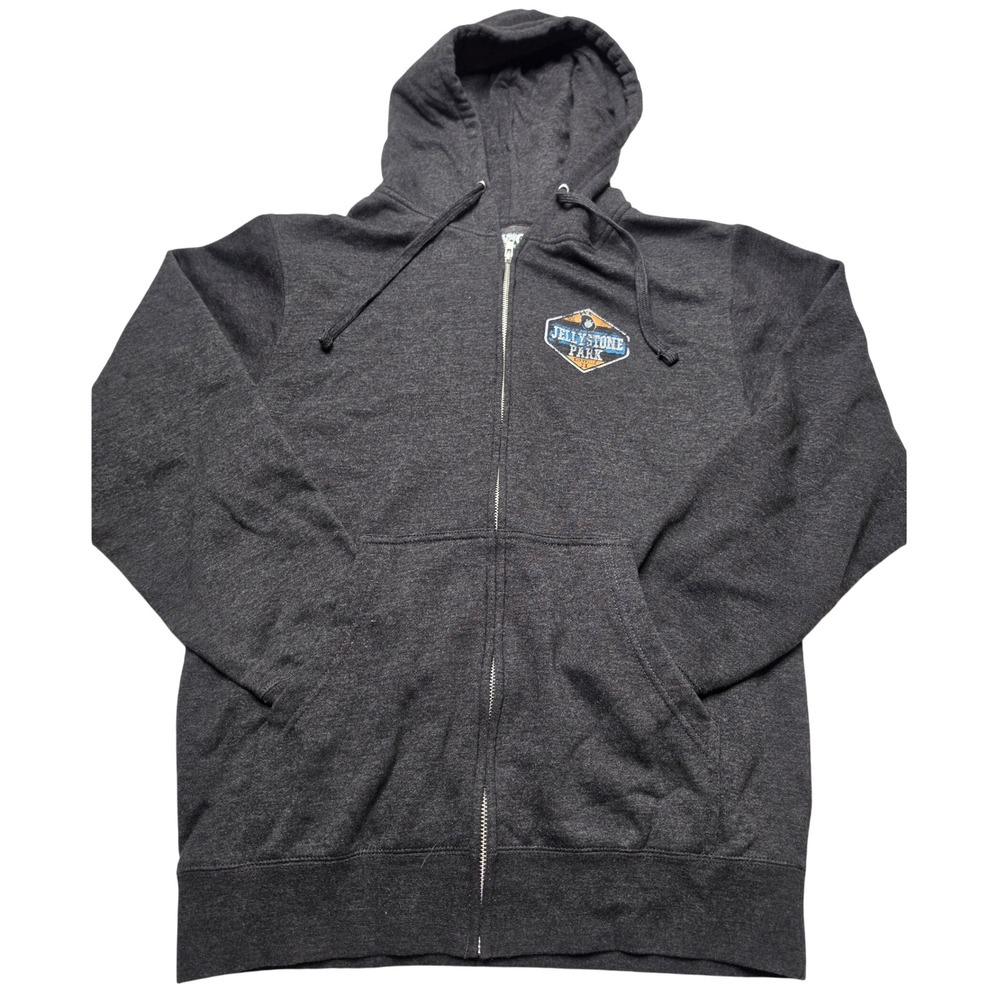 Yogi Bear Jellystone Park Kerrville TX Zip Hoodie Charcoal Gray Small